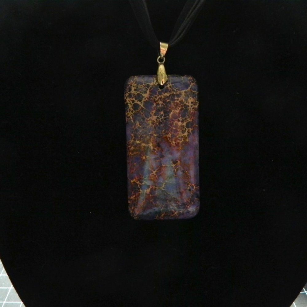 Purple and gold necklace